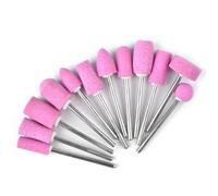 12 Pièces Embout de Ponceuse à Ongles Rond Rose en Quartz | Outil de Meulage, Enlève les Peaux Mortes, Polit et Reforme L’ongle, Accessoire Nail Art