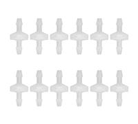 12 pièces en plastique clapet anti-retour tuyau barbe, vanne d'air unidirectionnelle PP clapet anti-retour en plastique vanne contrôle aquarium pour eau air gaz aquarium industrie (5.1mm)