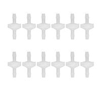 12 pièces en plastique clapet anti-retour tuyau barbe, vanne d'air unidirectionnelle PP clapet anti-retour en plastique vanne contrôle aquarium pour eau air gaz aquarium industrie (4mm)
