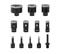 12 pièces/ensemble 6-68mm M14 brasé sous vide diamant scie cloche forets 3/8 ''hexagone adapté for carrelage marbre céramique granit