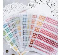 12 pièces/ensemble couleur grille point basique papier vélin motif Pack for Scrapbooking heureux planificateur carte faisant le projet de Journal indésirable(Dot)
