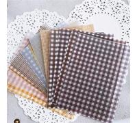 12 pièces/ensemble couleur grille point basique papier vélin motif Pack for Scrapbooking heureux planificateur carte faisant le projet de Journal indésirable(Brown)