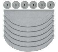 12 pièces Ensemble de lingettes pour Roborock Saros 10 aspirateur robot, 6 lingettes et 6 balayettes latérales, microfibre ion argent VibraRise 4.0 système de nettoyage accessoire