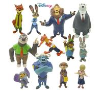 12 pièces/ensemble Disney Zootropolis dessin animé modèle poupée jouets figurines d'anime Judy Hopps Nick Wilde renard lapin enfants cadeaux de noël 12Pcs