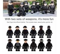 12 pièces - ensemble militaires des Forces spéciales soldats briques chiffres armée équipe blocs de construction modèle AB070