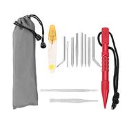 12 pièces/ensemble outil de paracorde, kit de tissage de bracelet à faire soi-même, aluminium et couture avec ciseaux fichier Ts, pour l'artisanat de corde de parapluie de corde