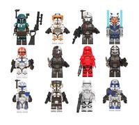 12 pièces Ensemble Star Wars Mini figurines Ahsoka Clone Commandant Cody Blocs de Construction Briques Figurines Jouet 4.5 cm