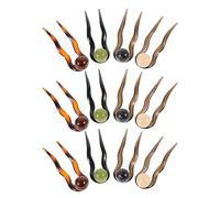 12 Pièces Épingle à Chignon en U, Perles, Style Vintage | Tenue Stable, Création Rapide de Coiffure, pour Cheveux Longs et Chignons, Usage Quotidien