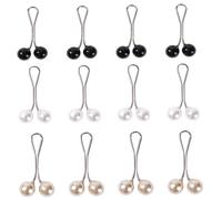 12 pièces épingles Hijab pour femmes en forme de U en alliage de Zinc avec perles écharpe châle Clips