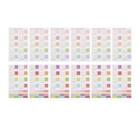 12 Pièces Étiquettes Autocollantes D’index Calendrier, Pages | Navigation Rapide par Date, Usage Journal et Planning, pour Cahiers et Calendriers, Couleurs Dégradées