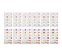 12 Pièces Étiquettes D’index Calendrier 2022, Papier | Marquage de Page, Couleurs Dégradées, pour Classeurs et Dossiers, Navigation Rapide, Usage Journal