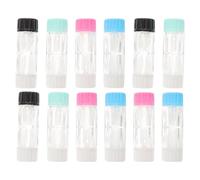 12 Pièces Étui à Lentilles Rgp Double Compartiment en Plastique Rigide | Boîte Compacte, Structure à Deux Flacons, Coque Résistante aux Chocs, Format Pratique pour Paquet