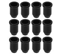 12 Pièces Ferrules de Guitare, Bagues de Montage Traversantes en Fer, Pièces pour Instruments de Musique - Durable, Améliore la Résonance, Convient à la Plupart des Guitares (Noire)