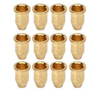 12 Pièces Ferrules de Guitare, Bagues de Montage Traversantes en Fer, Pièces pour Instruments de Musique - Durable, Améliore la Résonance, Convient à la Plupart des Guitares (Ou)