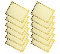 12 Pièces Feuille de Certificat Vierge Papier avec Bordure Dorée
