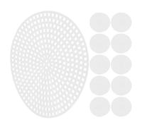 12 Pièces Feuilles de Maille pour Broderie Rondes, Plastique Blanc, Grille | Base Facile à Couper, Structure Ventilée, pour Fil et Aiguilles, Bricolage Maison, Débutants