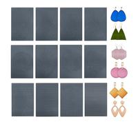 12 Pièces Feuilles de Texture en Argile Polymère, Bohème, Tapis de Texture en Argile Bricolage Outils de Texture en Argile pour Boucles d'Oreilles Fabrication de Bijoux