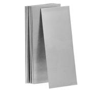 12 Pièces Feuilles de Zinc Pur, Anode Métallique | Bandes de Zinc Argentées, Surface Lisse, Aide Pédagogique Stem pour Piles Fruit, Câbles à Pinces et Travaux Pratiques