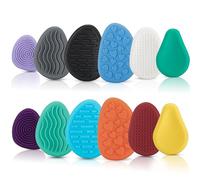 12 Pièces Fidget Toys Pierre Sensorielle, Fidget Toys Sensory Stone en Silicone, Jouets Apaisants pour Enfants Pierres préoccupation Colorées et Texturées pour Enfants Adultes, Jouets Anti-Stress (C)