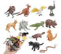 12 pièces figurines d'animaux pour les tout-petits, jouets d'animaux cognitifs réalistes, figurines australiennes de simulation, jouet éducatif de décoration bureau pour enfants garçons cadeaux