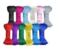 12 Pièces Fil Nylon pour Bracelet Cordon,1.5mm Cordon en Nylon de Soie,252 Yard DIY Faire Cordon Satin Cordon,Robuste Corde Cordon Bracelet Coulissant,pour Fabrication de Bijoux,Artisanat,Fil à Nouer