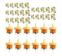 12 Pièces Filtre à Essence Avec 25 Pièces Avec Clips de Tuyau, Filtre à Carburant en Ligne Universel avec Aimant, pour Moto, Scooter, Moteur de Tondeuse à Gazon(6 mm, 7 mm, 8 mm, 9 mm, 10 mm)