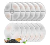 12 Pièces Filtres de Remplacement pour Fleur 3L Fontaine a Eau Chat, Feriva Filtres pour Fontaine Eau Chat, Triple Action Filtre de Fontaine pour Animaux de Compagnie(14cm Diamètre)