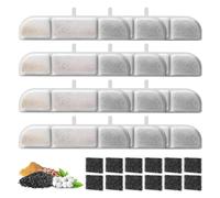 12 Pièces Filtres Fontaine Eau Chat, Feriva Filtres de Remplacement pour 2.5L Fontaine a Eau Chat sans Fil, Quadruple Action Filtre de Fontaine pour Animaux de Compagnie(12 éponge de Pré-filtre)