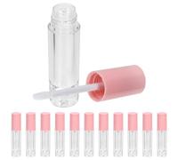 12 Pièces Flacon de Gloss à Lèvres Portable 4ml en Plastique Rose | Tube Vide Compact et Rechargeable, Format Voyage, Style Élégant, pour DIY et Déplacements