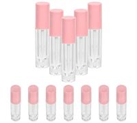 12 Pièces Flacon de Gloss à Lèvres Portable 4ml en Plastique Rose | Tube Vide Rechargeable, Format Voyage Compact, Usage Diy, pour Filles, Style Élégant