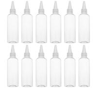 12 Pièces Flacon Souple Transparent à Embout Fin 100ml en Pet Pp