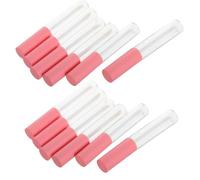 12 Pièces Flacon Vide de Gloss à Lèvres 10ml en Plastique Rose | Tube Transparent, Étanche et Portable, pour DIY Maquillage, Pigments D’échantillon, Formules Huile et Eau