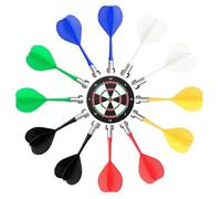 12 Pièces Flechette, Convient aux accessoires de cible pour jeux d'intérieur, fléchettes souples, disponibles en 6 couleurs