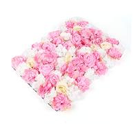 12 Pièces Fleur Artificielle, Fleurs Métopes Murales, Panneau Fleur de Soie Rose Mur Décoration de Rue de Mariage pour la Décoration de Maison de Fête de Mariage