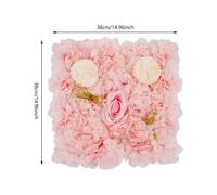 12-pièces fleur mur panneau 38x38cm 3D rose artificielle décoration de mariage mat (rose champagne)