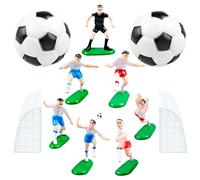 12 Pièces Football Cake Topper, Toppers de Cupcake d'anniversaire de Football Happy Birthday Cupcake Topper Toppers de Gâteau de Football Décoration Football Figurines Décorations de Fête de Football