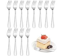 12 Pièces Fourchettes De Table Inox, Polissage Miroir Fourchette Inox, Lavables Au Lave-Vaisselle, 14,3 cm Fourchette A Dessert Argentées pour Pâtisseries, Restaurants, Ménages, Cantines