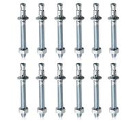 12 Pièces Goujon Ancrage M10 x 90 mm, Boulon D'Ancrage en Acier Galvanisé, Boulons à Expansion Robustes, Goujons Ancrage en Acier Galvanise, pour Fixation Charges Lourdes, Béton, Maçonnerie