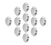12 Pièces Goujons Tactiles en Acier Inoxydable 304 | Marqueurs de Sécurité Tactiles, Surface Texturée Antidérapante, Usage Public, Rampes Accessibles, Argenté