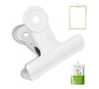 12 Pièces Grand Bulldog Blanc Liant Trombones, Lot de pinces à Papier Motif Bouledogue, Métal Bulldog Binder Clips 63mm, Pinces à Papier Bulldog, pour Photos, sacs D'épicerie, Bureau et Maison