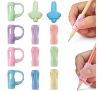 12 Pièces Guide Doigts Écriture Enfant - Aide Écriture Enfant Ergonomique en TPR Souple - 3 Modèles de Correcteur Écriture pour Apprendre à Écrire - Grips de Crayon pour Écoliers, Maternelle, CP