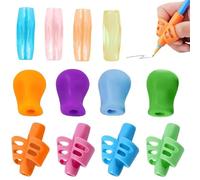 12 Pièces Guide Doigts Ecriture Enfant, Ergonomique Aide Ecriture Enfant, Pencil Grip for Kids, Poignées De Crayon Pour L'écriture Manuscrite, Outils de Correction de Posture pour Apprendre a Ecrire