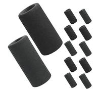 12 Pièces Housse de Gonfleur Co2 Vélo, Manchon Éponge Noir | Protection Légère pour Gonfleur de Pneu, Diamètre Intérieur 18/21mm, Usage Cyclisme Extérieur et Voyage
