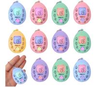 12 Pièces Jeu Pierre Feuille Papier Ciseaux Porte-Clés Jouet Enfants Cadeau Anniversaire Invités Couleur Aléatoire