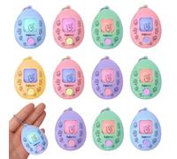 12 Pièces Jeu Pierre Feuille Papier Ciseaux, Porte-Clés Jouet, Porte-Clés Enfants, Jouets Pierre Papier Ciseaux, Cadeau Anniversaire Enfants Invites, Jeux Anniversaire, Couleur Aléatoire