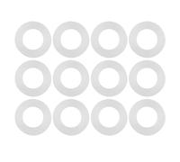 12 pièces Joint Plat Blanc Joint Torique en Silicone Rondelles d'Étanchéité Durable et Résistant aux Hautes Températures pour Tuyau Robinet d'Eau Pulvérisateur Connexion Taille (1/4 17,5-18 cm de