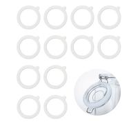 12 Pièces Joints de Bocal en Silicone, Réutilisable Joint Bocaux Silicone, Joint d'Étanchéité en Caoutchouc Trasparent pour Bocaux, Kilner Jars, Mason Jars, Bocaux de Conservation(94x68x2mm)