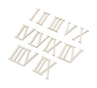 12 Pièces Kit de Chiffres Romains en Bois Brut | 12 Tranches de Bois, Surface Lisse et Robuste, à Peindre, pour Ateliers Créatifs et Intérieur