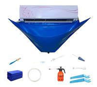 12 Pièces Kit de Housse de Nettoyage pour Climatiseur, Housse de Lavage pour Climatiseur Mural, Sac De Nettoyage Étanche Pour Climatiseur Split, avec Tuyau d'eau Pour Climatiseurs 1-1.5P