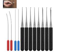 12 Pièces Kit Extraction de Clés Cassée, Outil Serrurier Tire Extracteur de Fragment en Acier Inoxydable Professionnels pour Serruriers et Réparateurs pour Retrait Précis de Fragments Corps Étrangers